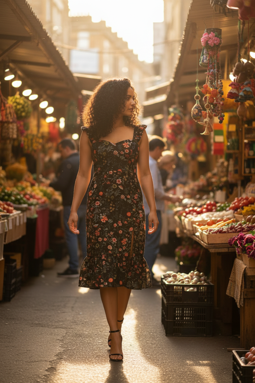 Black Floral — Outdoor Market