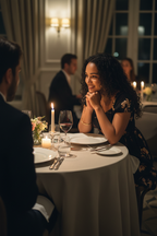 Black Floral - Romantic Dinner
