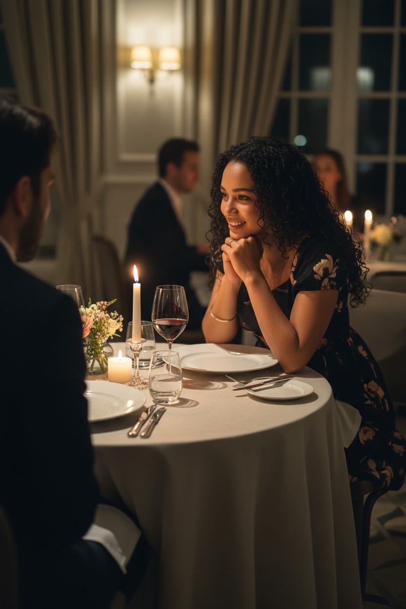 Black Floral - Romantic Dinner