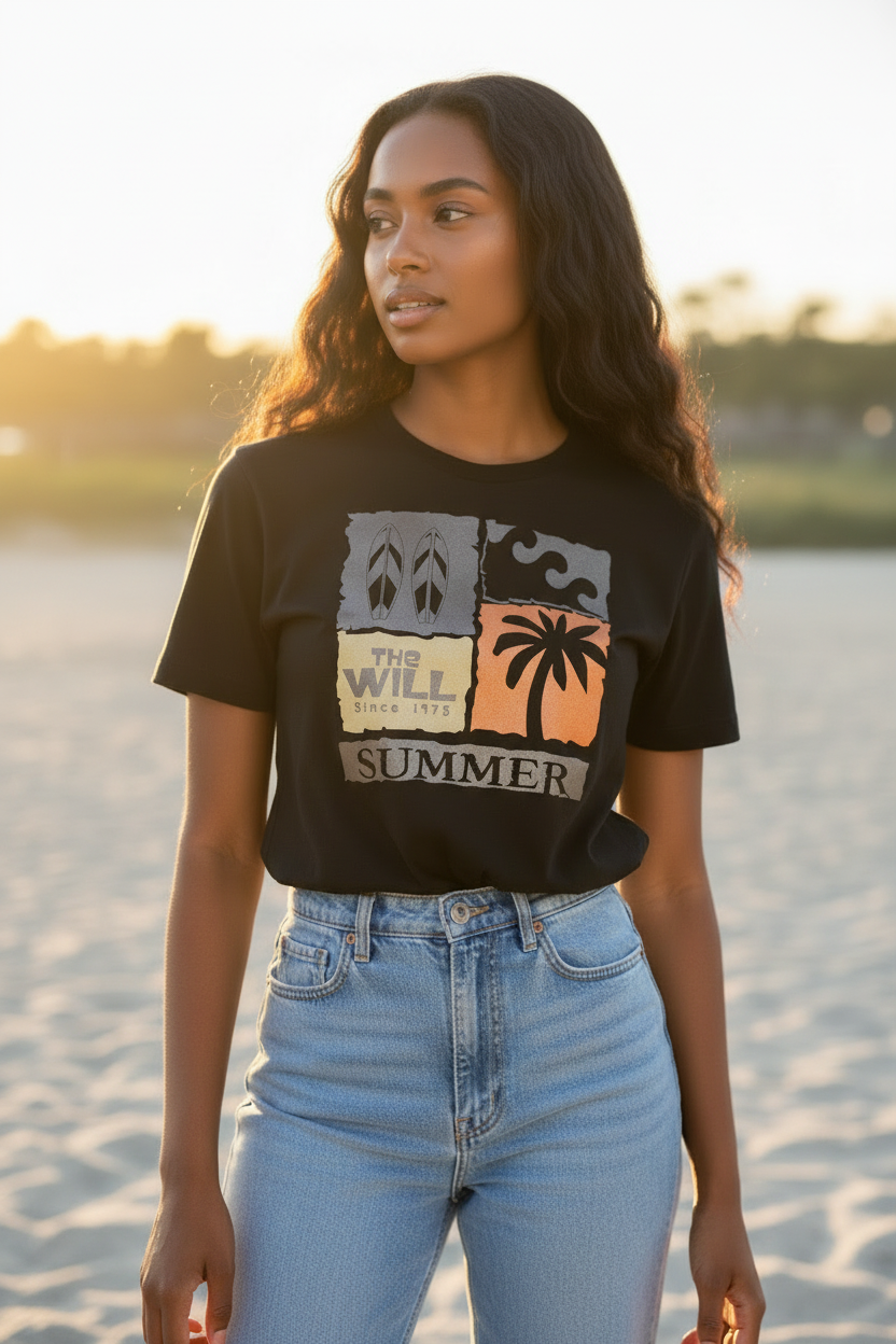 Black Summer Tee Lifestyle
