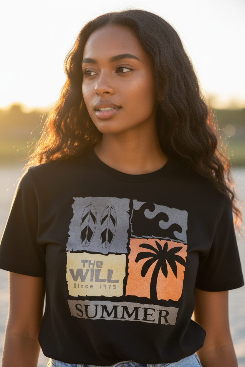 Black Summer - Wavy Hair Woman