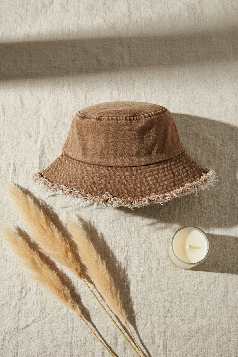 Camel bucket hat aesthetic