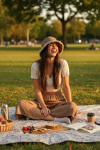 Camel bucket hat - picnic