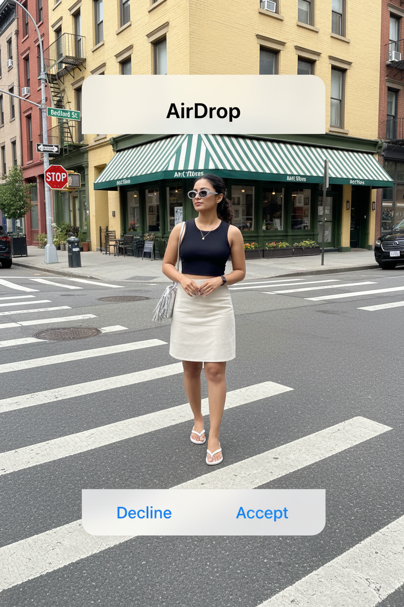 Cream Mini Skirt - AirDrop Concept