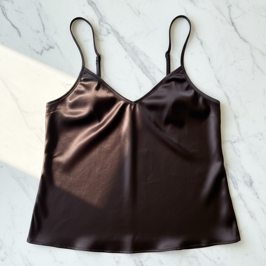Dark Chocolate Cami - Clean Flat Lay