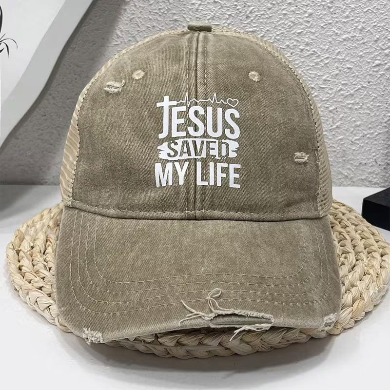 Jesus Saved My Life Vintage Cap