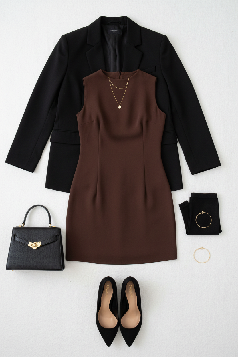 Flat Lay Black Blazer