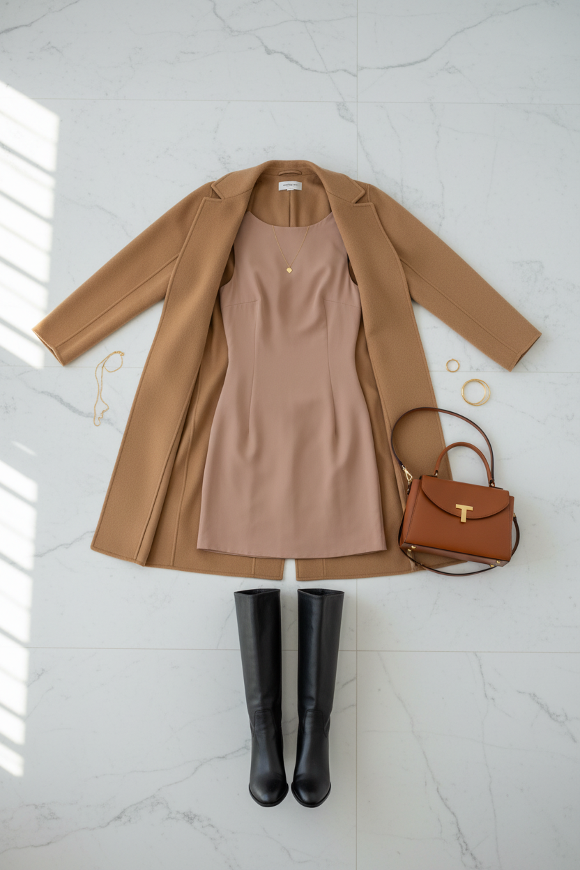 Flat Lay Coat Rose