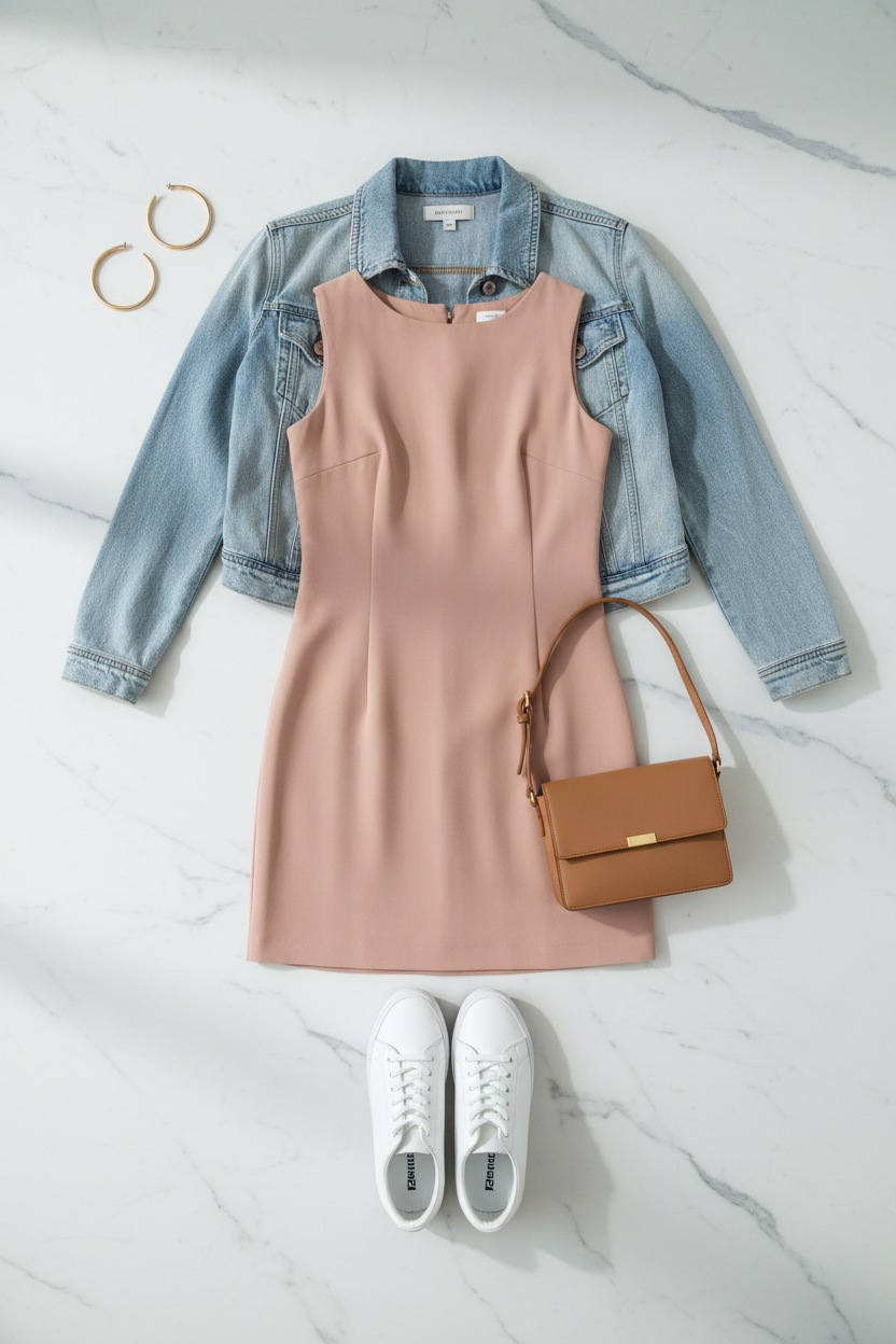 Flat Lay Denim Rose