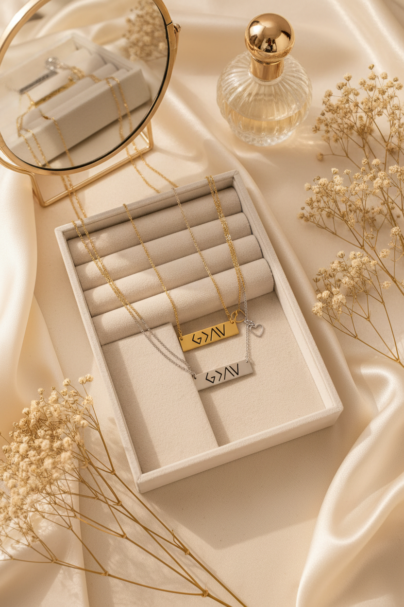 G>AV Necklaces Jewelry Tray Styling