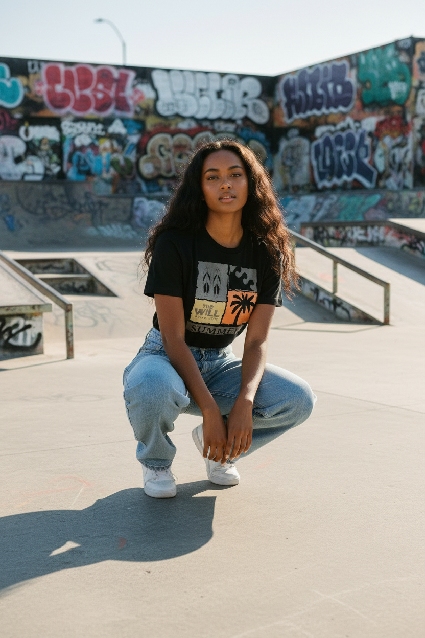 Gen Z Crouching Pose
