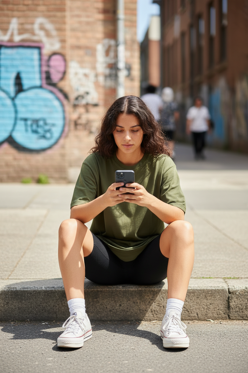 GenZ Woman Steps