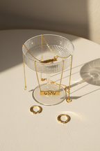 Gold Necklace Coupe Glass