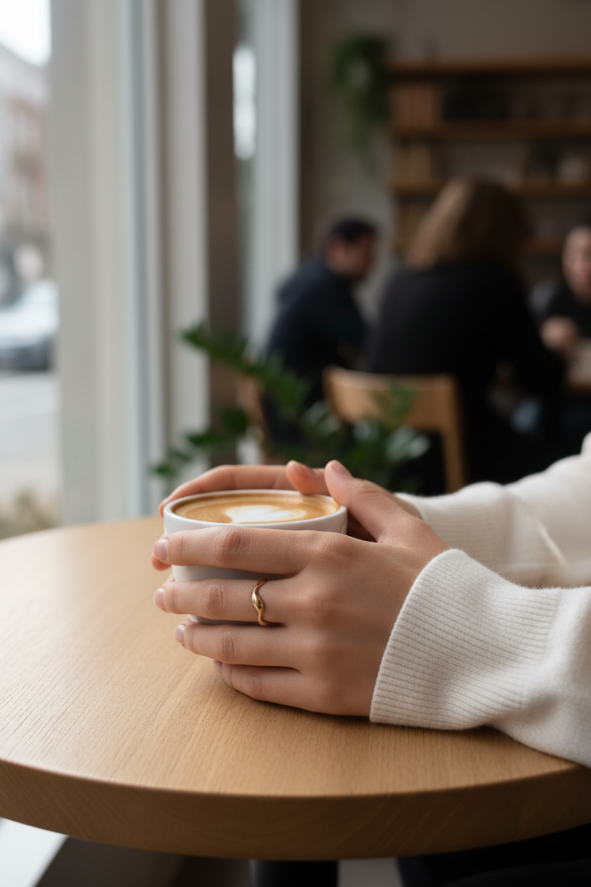 Gold Ring Coffee Cup