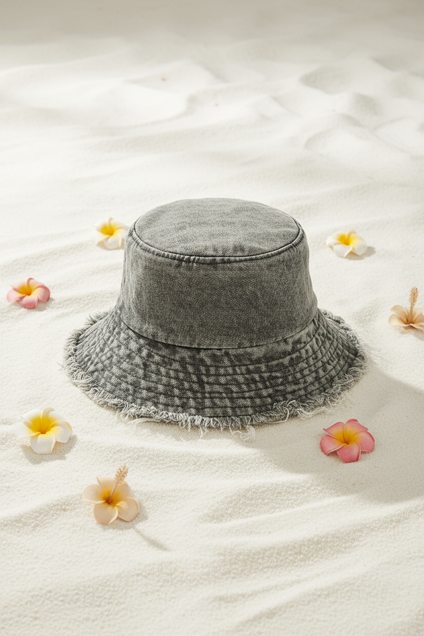 Grey bucket hat aesthetic
