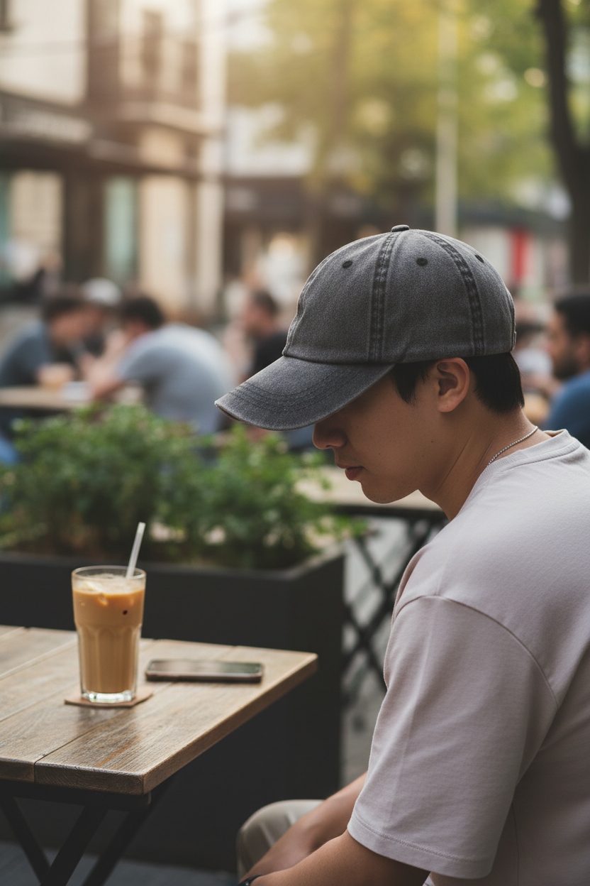 Grey Cap Side View