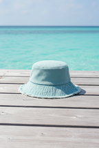Light blue bucket hat aesthetic