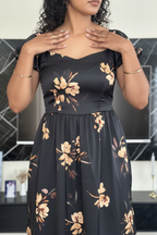 Midnight Blossom soft sweetheart neckline