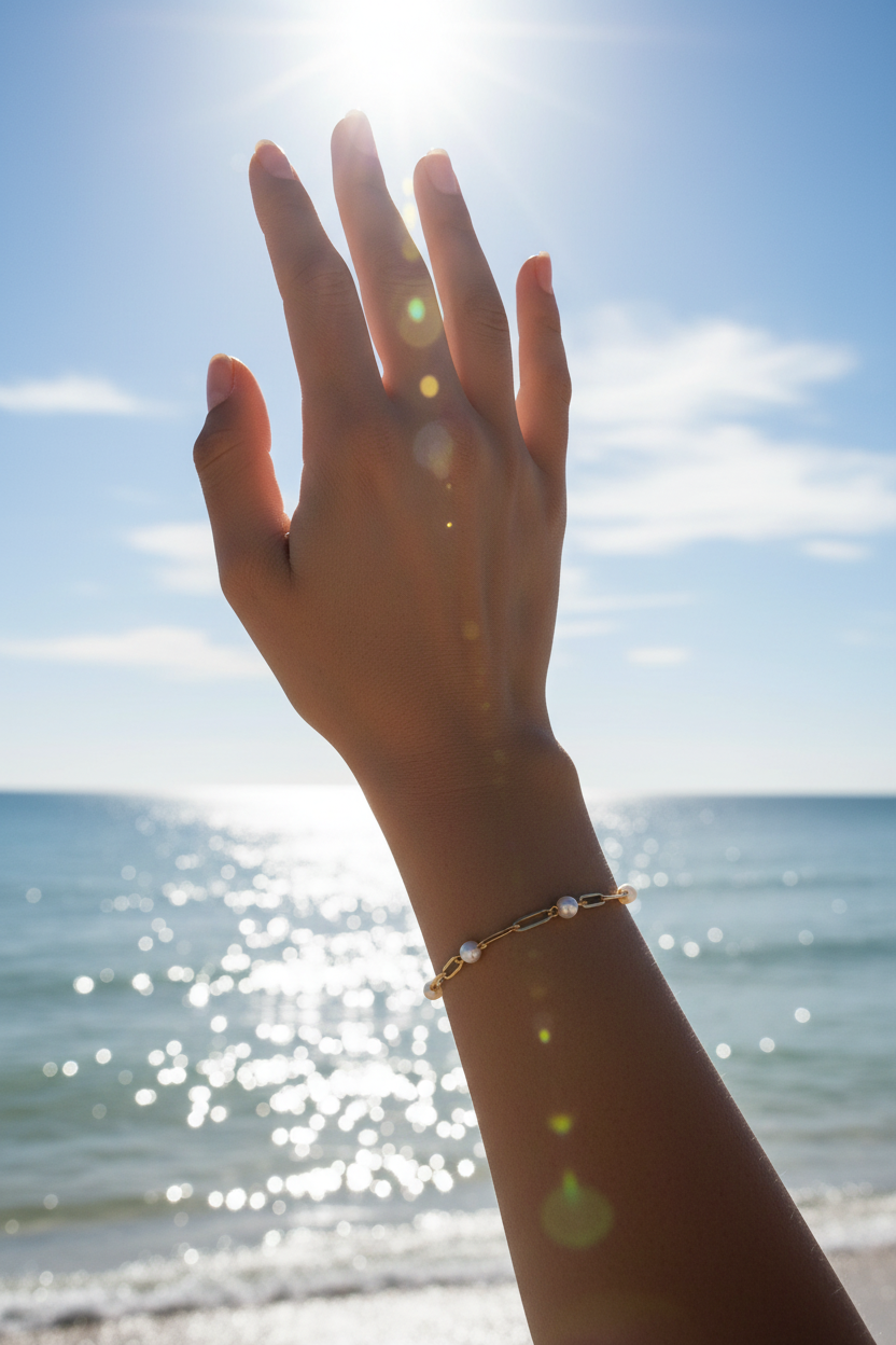Pearl Bracelet Natural Sun Ocean