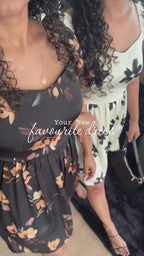 Floral Sweetheart Puff Sleeve Dress