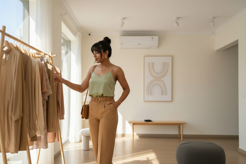 Sage - Camel Trousers