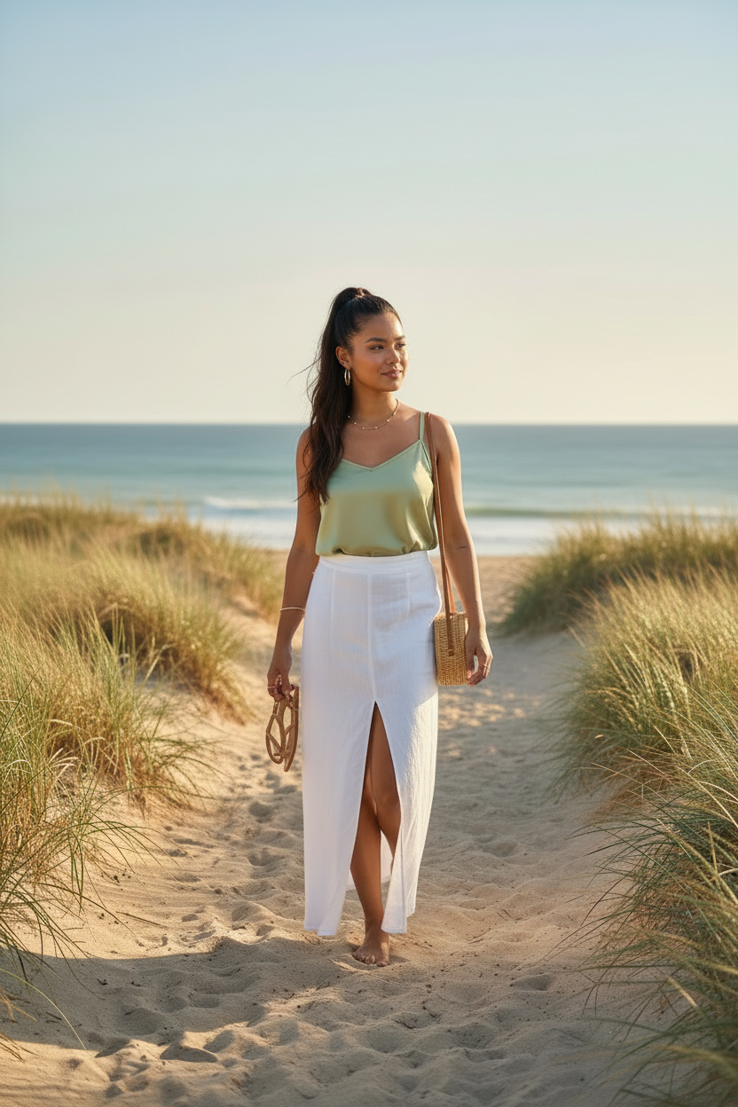 Sage Green - Maxi Skirt