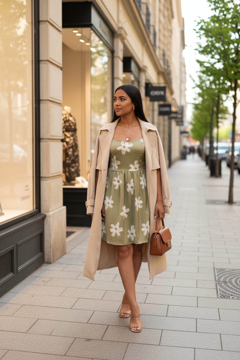 Sage Green - Straight Hair Trench