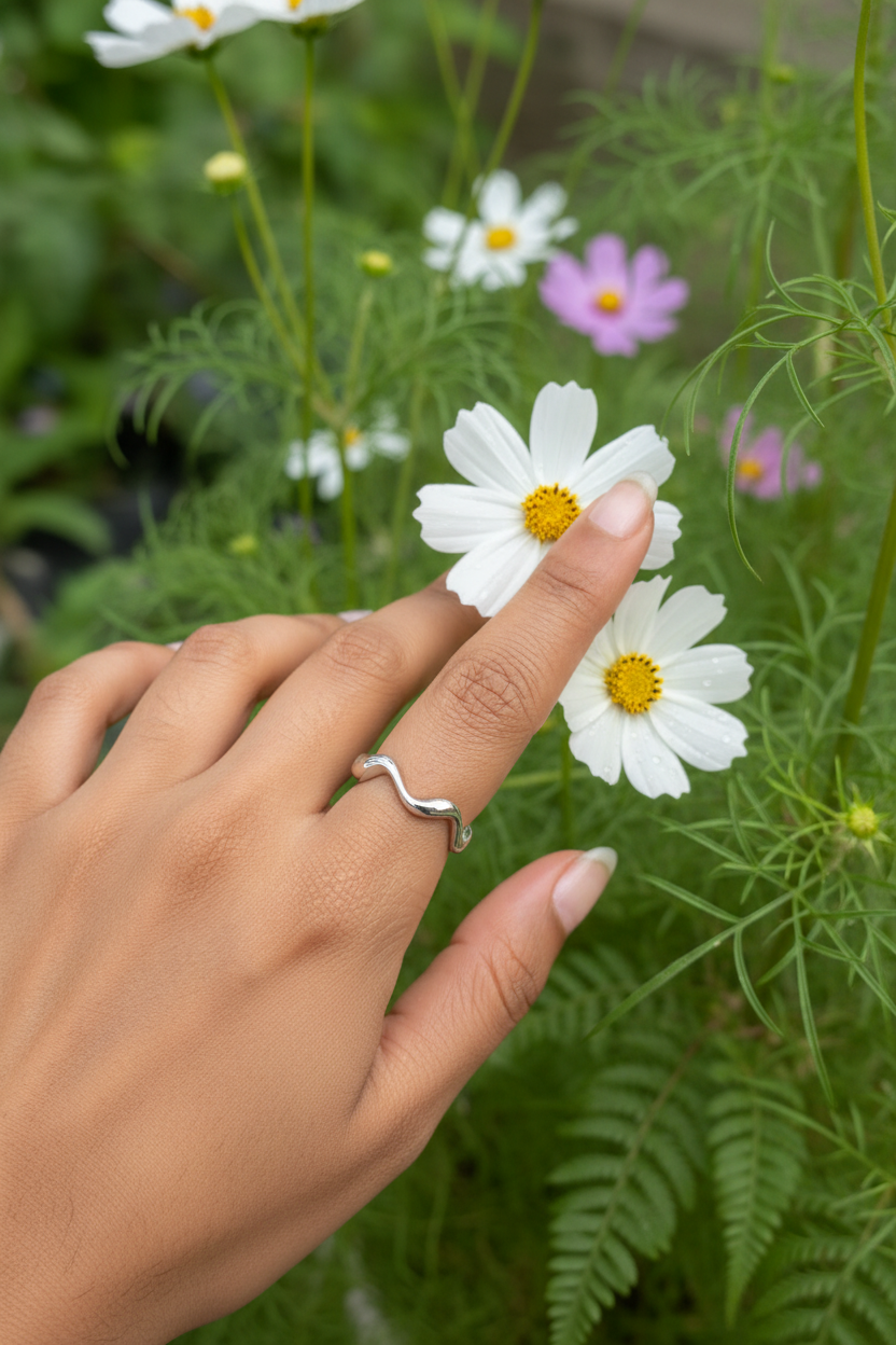 Silver Ring Flowers