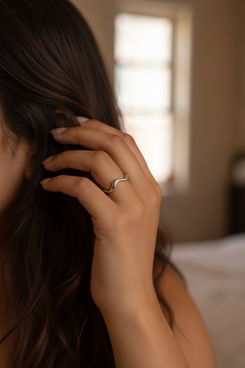 Silver Ring Hair Adjust