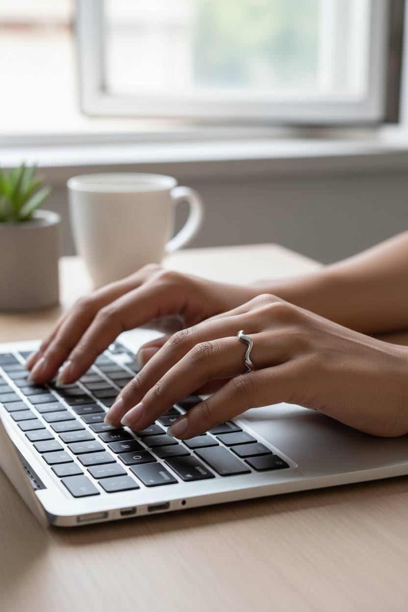 Silver Ring Laptop