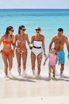 Swimsuit - splashing waves all in swimwear