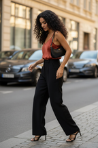 Terracotta - Black Trousers