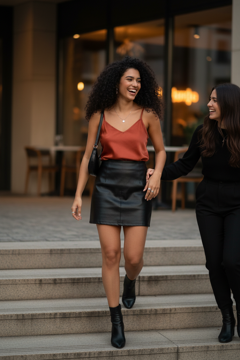 Terracotta - Leather Mini