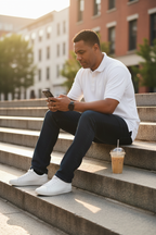 White Polo Steps Coffee