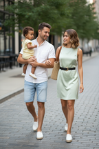 Young white couple in 20s - casual family lifestyle